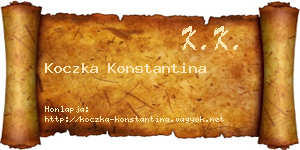 Koczka Konstantina névjegykártya
